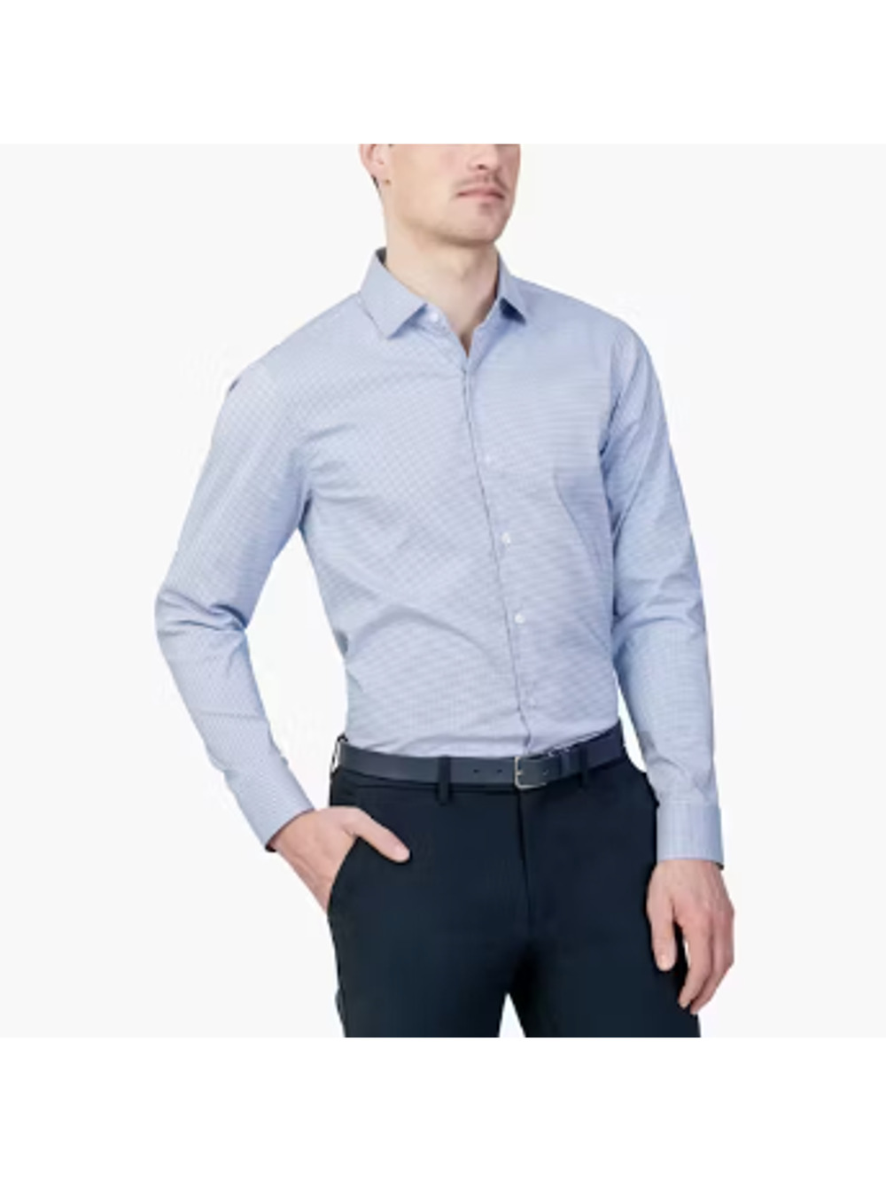 NWT Ministry Of Supply Men's Aero Slim Fit Button Down Shirt Blue Grid Size XXL